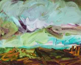 Marie Hagerty, Untitled (Abstract Landscape), 1991, oil on canvas
