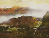 Thomas Yeo, The Rocky Country, watercolour and gouache on paper on board