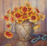 Allan Thomas Bernaldo, Untitled (Still Life of Sunflowers), watercolour on paper