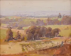 Robert Johnson, Carlingford Landscape, oil on board