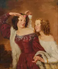Douglas Cowper, Eliza and Penelope Cowper, oil on canvas
