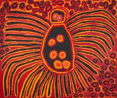 Harry Tjutjuna, (Language group: Pitjantjatjara), synthetic polymer paint on linen