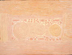 (Language group: Pintupi) by Nanyuma Napangati, synthetic polymer paint on canvas, sold Aug 2023