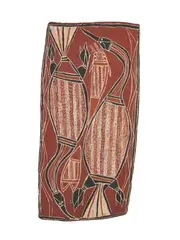 Bob Bilinyarra, (Language group: Djinang), natural earth pigments on bark