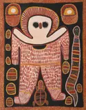 Lily Karadada, (Language group: Wunambal), natural ochres on canvas