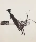 Outback Woman by Sidney Nolan, c.1961, mixed media on paper, sold May 2023