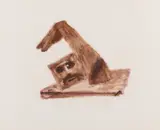 Kelly and Horse by Sidney Nolan, c.1961, mixed media on paper, sold May 2023