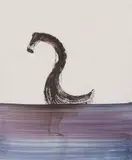Black Swan by Sidney Nolan, 1960, mixed media on paper, sold May 2023