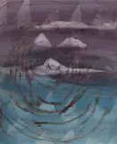 Antarctic Landscape by Sidney Nolan, c.1967, mixed media on paper, sold May 2023