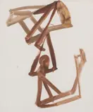 Greek Warriors by Sidney Nolan, 1955, oil and collage on coated paper, sold May 2023