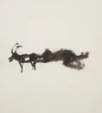 Kelly and Beast by Sidney Nolan, c.1961, mixed media on paper, sold May 2023