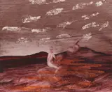 Io from Robert Lowell's 'Prometheus' by Sidney Nolan, 1967, mixed media on paper, sold May 2023