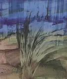 Landscape by Sidney Nolan, c.1961, mixed media on paper, sold May 2023