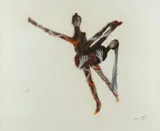 Rite of Spring by Sidney Nolan, 1962, mixed media on paper, sold May 2023
