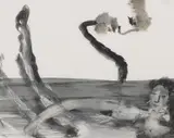 Leda and the Swan by Sidney Nolan, c.1960, mixed media on paper, sold May 2023