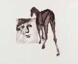 Gallipoli Soldier and Horse by Sidney Nolan, c.1961, mixed media on paper, sold May 2023