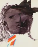 Gallipoli Soldier and Woman by Sidney Nolan, c.1961, mixed media on paper, sold May 2023