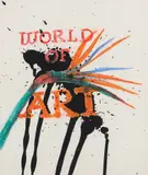 World of Art by Sidney Nolan, c.1957, mixed media on paper, sold May 2023