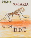 Fight Malaria with D.D.T by Sidney Nolan, c.1957, mixed media on paper, sold May 2023
