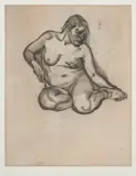 Lucian Freud, Girl Holding Her Foot, 1985, etching, ed. 8/50