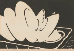 Eric Anchor Thake, An Opera House in Every Home, 1972, linocut
