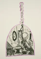 Jenny Watson, Bottled Memories (5), 1988, etching, aquatint and watercolour, ed. A/P X/XII