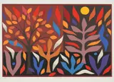 John Coburn, Autumn, 1988, screenprint 33/99