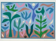 Spring by John Coburn, 1988, screenprint 61/99, sold Jul 2023