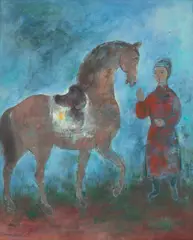Vũ Cao Đàm, Le Cavalier, 1978, oil on canvas