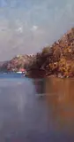Ken Knight, Glimpse of Mosman Bay, 2004, oil on board