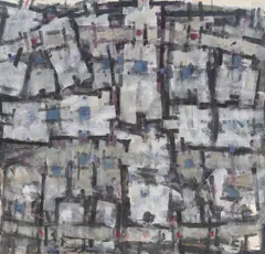 Roger Kemp, Untitled, c.1979, synthetic polymer paint on cartridge paper mounted on canvas