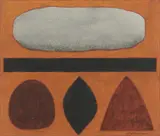 John Coburn, Study for 'Dry Summer with Cloud', gouache and pastel on paper