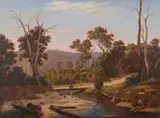 Henricus Leonardus van den Houten, Man Fishing, 1874, oil on canvas