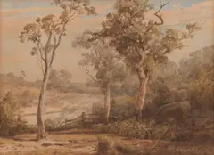 Louis Buvelot, At Bacchus Marsh, 1878, watercolour and gouache on paper