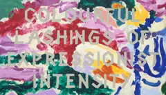 Michael Lindeman, Regression Painting (Colourful Lashings...), 2022, synthetic polymer paint on mirror