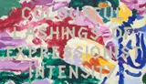 Michael Lindeman, Regression Painting (Colourful Lashings...), 2022, synthetic polymer paint on mirror