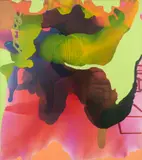 Lara Merrett, Silver Lining, 2005, synthetic polymer paint and ink on canvas