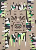 Alasdair McLuckie, Untitled (Jungle Painting 10), 2016, ballpoint pen, synthetic polymer paint and binder's board collage, mounted on painted wood frame