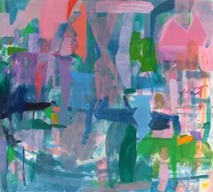 Miranda Skoczek, Deconstructed Quilt, 2015, oil on canvas