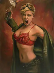 Kathrin Longhurst, Molotov Girl, oil on canvas