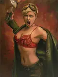 Kathrin Longhurst, Molotov Girl, oil on canvas