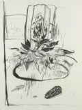 Brett Whiteley, Flowers on the Table, 1977, lithograph, ed. 38/75