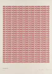 Mike Parr, Red Dread, 1970, screenprint, ed. P/P