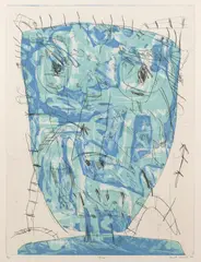 Blues by David Larwill, 2005, etching, ed. A/P, sold Apr 2023