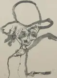 John Olsen, Lloyd Rees at 93, 1989, lithograph, ed. B.A.T