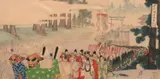 , MEIJI PERIOD, CIRCA by A Japanese Woodblock Print Framed Triptych By Chikanobu, 1897, print (other), sold Mar 2023