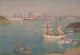 James Ranalph Jackson, Sydney Harbour, oil on canvas on board