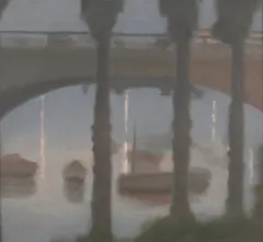 Clarice Beckett, Princes Bridge, c.1930, oil on board