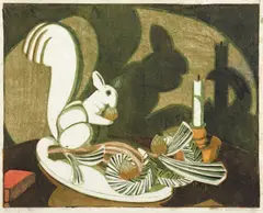 Ethel Spowers, Still Life, 1932, linocut, printed in colour inks, from five blocks, ed. 21/30