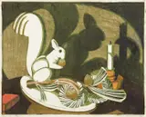 Ethel Spowers, Still Life, 1932, linocut, printed in colour inks, from five blocks, ed. 21/30